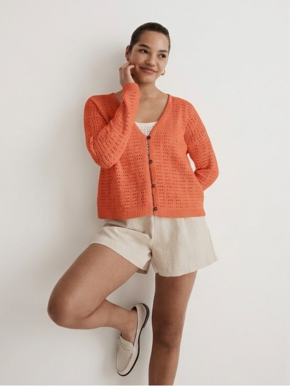 Madewell Open-Stitch Cardigan Sweater, Size XS